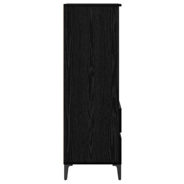 vidaXL Highboard Čierny dub 40 x 36 x 110 cm Kompozitné drevo – Obrázok 3