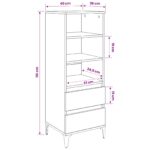 vidaXL Highboard Čierny dub 40 x 36 x 110 cm Kompozitné drevo – Obrázok 5