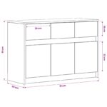 vidaXL TV skrinka 91 x 34 x 61 cm Čierny dub Kompozitné drevo – Obrázok 7