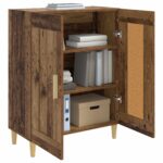 vidaXL Servírovacia skriňa Staré drevo 69,5 x 34 x 90 cm – Obrázok 2