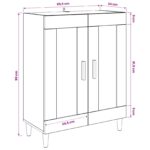 vidaXL Servírovacia skriňa Staré drevo 69,5 x 34 x 90 cm – Obrázok 5