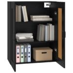 vidaXL Nástenná skrinka Čierny dub 69,5 x 34 x 90 cm Kompozitné drevo – Obrázok 2