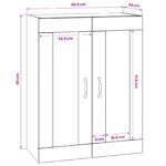 vidaXL Nástenná skrinka Čierny dub 69,5 x 34 x 90 cm Kompozitné drevo – Obrázok 5