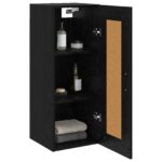 vidaXL Nástenná skrinka Čierny dub 34,5 x 34 x 90 cm Kompozitné drevo – Obrázok 2