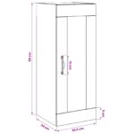 vidaXL Nástenná skrinka Čierny dub 34,5 x 34 x 90 cm Kompozitné drevo – Obrázok 8