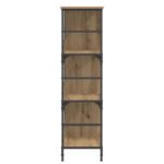 vidaXL Regál na knihy 4 úrovní 78,5 x 33 x 117,5 cm kov PB Dub artisan – Obrázok 3