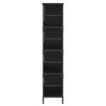 vidaXL Regál na knihy Čierny dub 78,5 x 33 x 153 cm kov PB – Obrázok 3