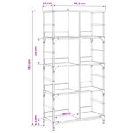 vidaXL Regál na knihy Čierny dub 78,5 x 33 x 153 cm kov PB – Obrázok 5