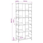 vidaXL Regál na knihy Čierny dub 78,5 x 33 x 188,5 cm kov PB – Obrázok 5