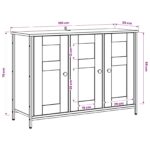 vidaXL Servírovacia skriňa Čierny dub 100 x 35 x 70 cm – Obrázok 6