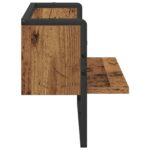 vidaXL Stenná polica Nástenná montáž Staré drevo 65 x 25 x 30 cm – Obrázok 3