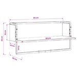 vidaXL Stenná polica Nástenná montáž Staré drevo 65 x 25 x 30 cm – Obrázok 4
