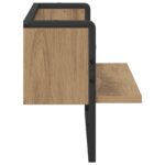 vidaXL Stenná polica Nástenná montáž Dub artisan 65 x 25 x 30 cm – Obrázok 3