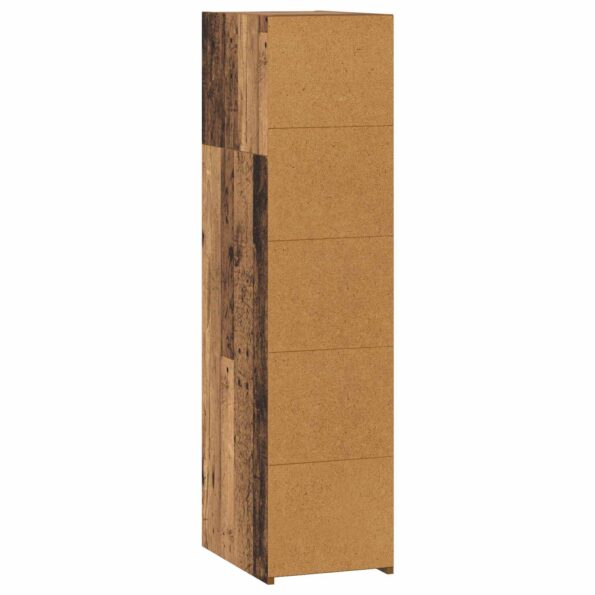 vidaXL Highboard Staré drevo 30 x 41 x 124 cm Kompozitné drevo – Obrázok 4