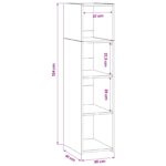vidaXL Highboard Staré drevo 30 x 41 x 124 cm Kompozitné drevo – Obrázok 6
