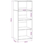 vidaXL Highboard Staré drevo 50 x 41 x 124 cm Kompozitné drevo – Obrázok 6