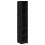 vidaXL Highboard Čierny dub 30 x 41 x 185 cm Kompozitné drevo