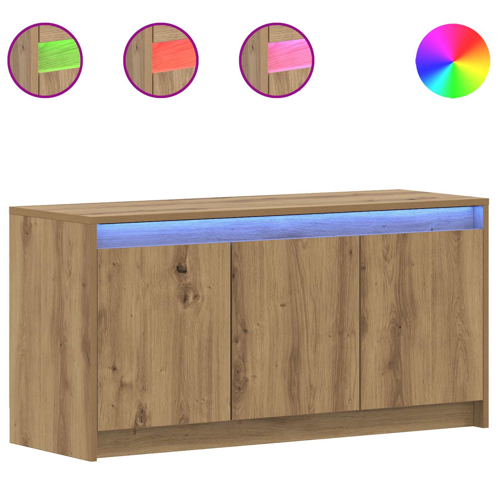 8010958_1.jpg vidaXL TV skrinka 100 x 34 x 50 cm Dub artisan Kompozitné drevo – Obrázok 1