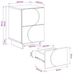 vidaXL Nočný stolík 2 ks Dub artisan 33,5 x 34,5 x 50 cm – Obrázok 10