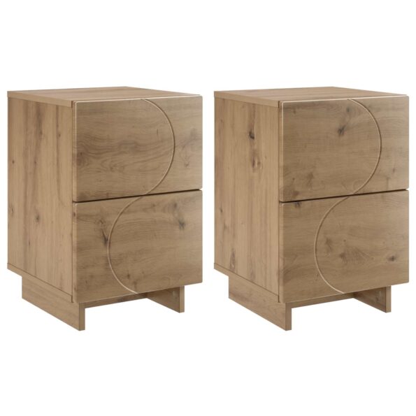 vidaXL Nočný stolík 2 ks Dub artisan 33,5 x 34,5 x 50 cm – Obrázok 2