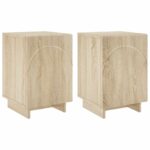 vidaXL Nočný stolík 2 pcs Dub sonoma 33,5 x 34,5 x 50 cm – Obrázok 2