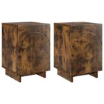 vidaXL Nočný stolík 2 pcs Dymový dub 33,5 x 34,5 x 50 cm – Obrázok 2