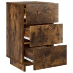 vidaXL Nočný stolík 2 pcs Dymový dub 33,5 x 34,5 x 60 cm – Obrázok 3