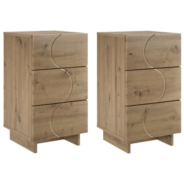 vidaXL Nočný stolík 2 pcs Dub artisan 33,5 x 34,5 x 60 cm – Obrázok 2
