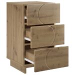 vidaXL Nočný stolík 2 pcs Dub artisan 33,5 x 34,5 x 60 cm – Obrázok 3