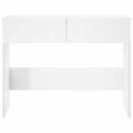 vidaXL Konzolový stôl Biela 96,5 x 38 x 75 cm Kompozitné drevo – Obrázok 4