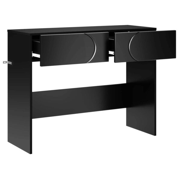 vidaXL Konzolový stôl Čierna 96,5 x 38 x 75 cm Kompozitné drevo – Obrázok 3