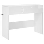 vidaXL Konzolový stôl Biela s vysokým leskom 96,5 x 38 x 75 cm – Obrázok 2