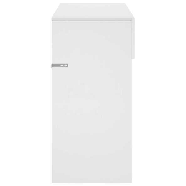 vidaXL Konzolový stôl Biela s vysokým leskom 96,5 x 38 x 75 cm – Obrázok 5