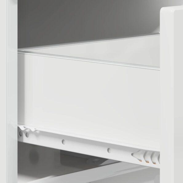 vidaXL Konzolový stôl Biela s vysokým leskom 96,5 x 38 x 75 cm – Obrázok 7