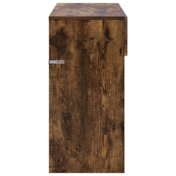 vidaXL Konzolový stôl Dymový dub 96,5 x 38 x 75 cm Kompozitné drevo – Obrázok 5