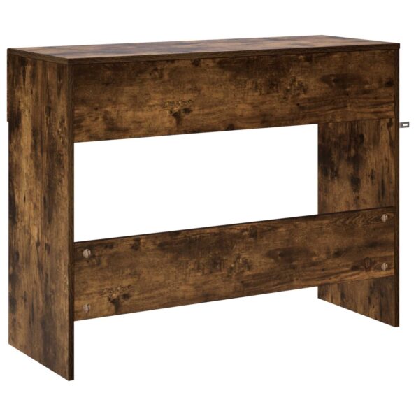 vidaXL Konzolový stôl Dymový dub 96,5 x 38 x 75 cm Kompozitné drevo – Obrázok 6