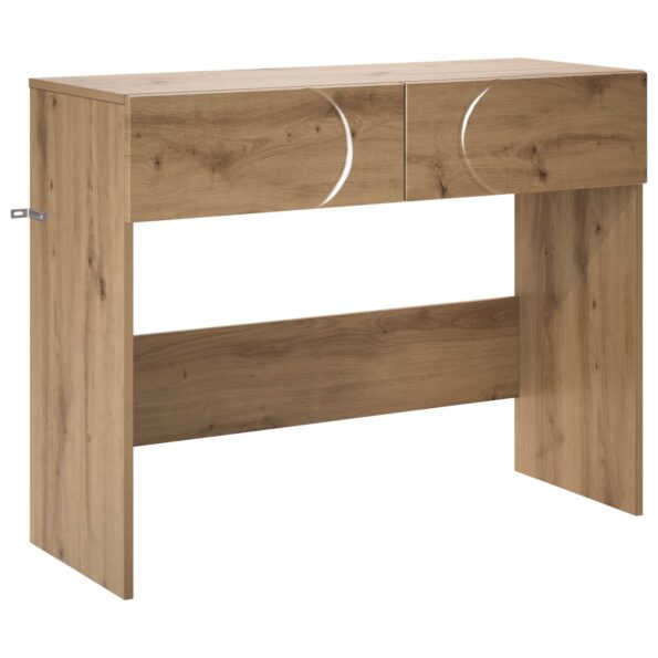 vidaXL Konzolový stôl Dub artisan 96,5 x 38 x 75 cm Kompozitné drevo – Obrázok 2