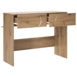 vidaXL Konzolový stôl Dub artisan 96,5 x 38 x 75 cm Kompozitné drevo – Obrázok 3