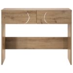 vidaXL Konzolový stôl Dub artisan 96,5 x 38 x 75 cm Kompozitné drevo – Obrázok 4
