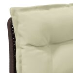 vidaXL Jednopohovka pre záhradu s vankúšmi vzhľad ratan PP Hnedá – Obrázok 7