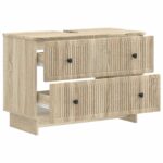 vidaXL Kúpeľňová skrinka pod umývadlo EDE Dub sonoma 82 x 41 x 59 cm – Obrázok 2
