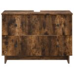 vidaXL Kúpeľňová skrinka pod umývadlo EDE Dymový dub 82 x 41 x 59 cm – Obrázok 3