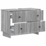 vidaXL Kúpeľňová skrinka pod umývadlo EDE Sivý Sonoma 82 x 41 x 59 cm – Obrázok 2