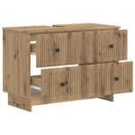 vidaXL Kúpeľňová skrinka pod umývadlo EDE Dub artisan 82 x 41 x 59 cm – Obrázok 2