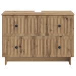 vidaXL Kúpeľňová skrinka pod umývadlo EDE Dub artisan 82 x 41 x 59 cm – Obrázok 3