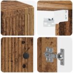 vidaXL Kúpeľňová nástenná skriňa EDE Staré drevo 30 x 31 x 59 cm – Obrázok 6