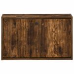 vidaXL Nástenný botník EDE 71 x 17 x 43 cm Kompozitné drevo Dymový dub – Obrázok 3