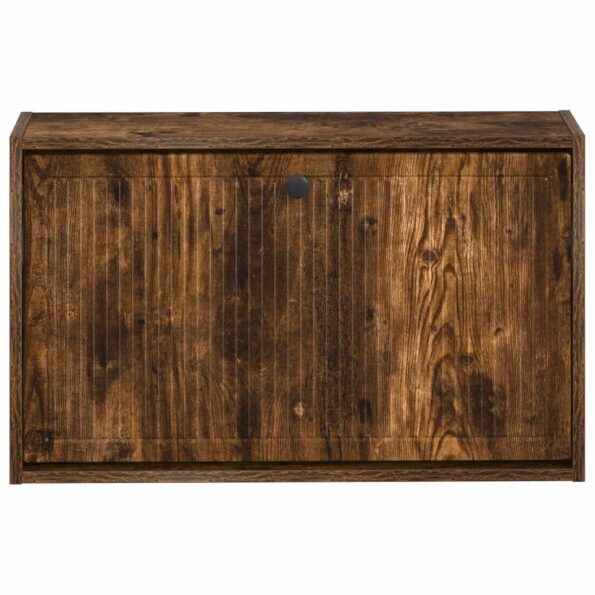 vidaXL Nástenný botník EDE 71 x 17 x 43 cm Kompozitné drevo Dymový dub – Obrázok 3