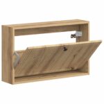 vidaXL Nástenný botník EDE 71 x 17 x 43 cm Kompozitné drevo – Obrázok 2