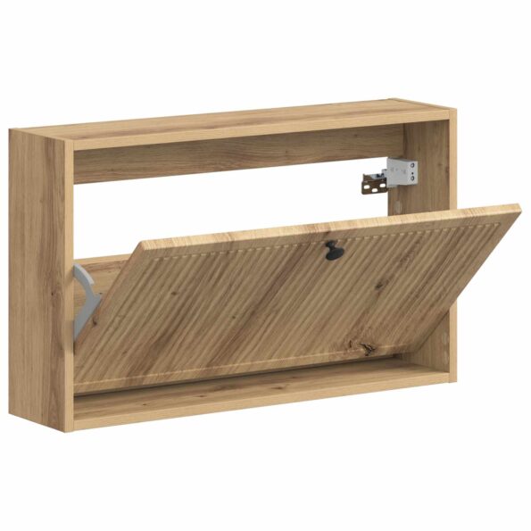 vidaXL Nástenný botník EDE 71 x 17 x 43 cm Kompozitné drevo – Obrázok 2